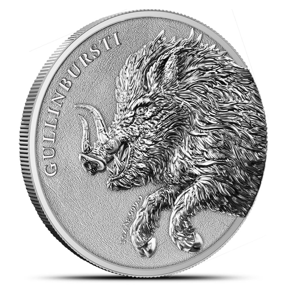 1 oz Silver 2025 Beasts Gullinbursti Round BU | Germania